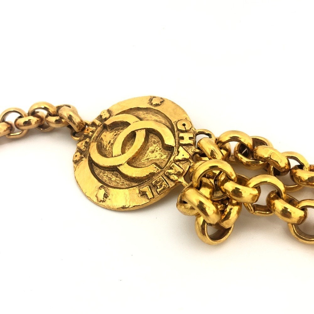 CHANEL Coco Mark Chain Belt Accessory Metal Women's Gold - Picture 4 of 7
